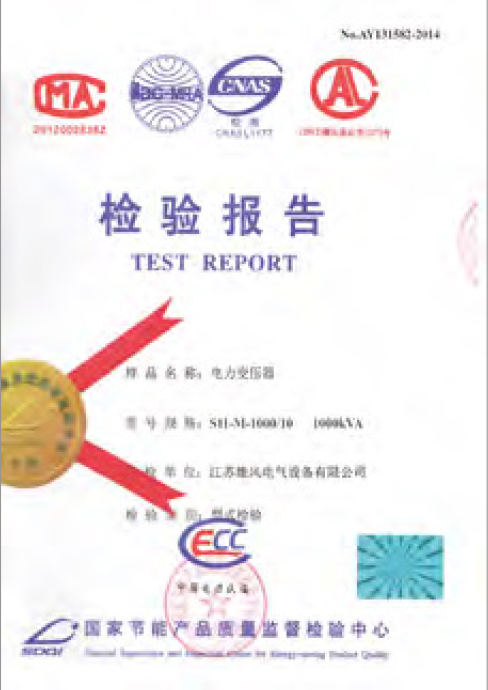 About Us 第34张-Jiangsu Xiongfeng Electric Equipment Co., Ltd. Formal inspection report 10
